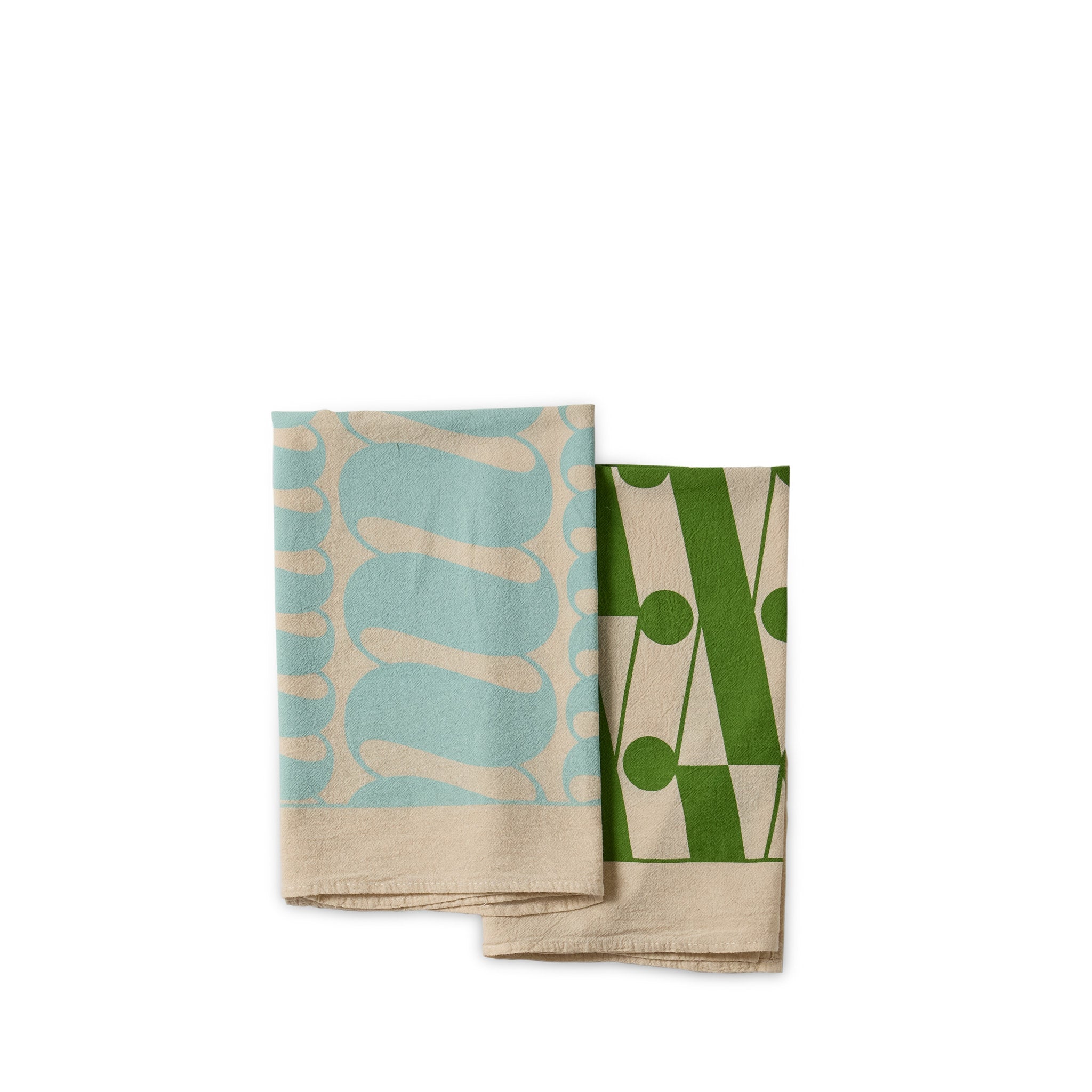 Tea Towels in Nimbus and Grass (Set of 2) Zoom Image 1