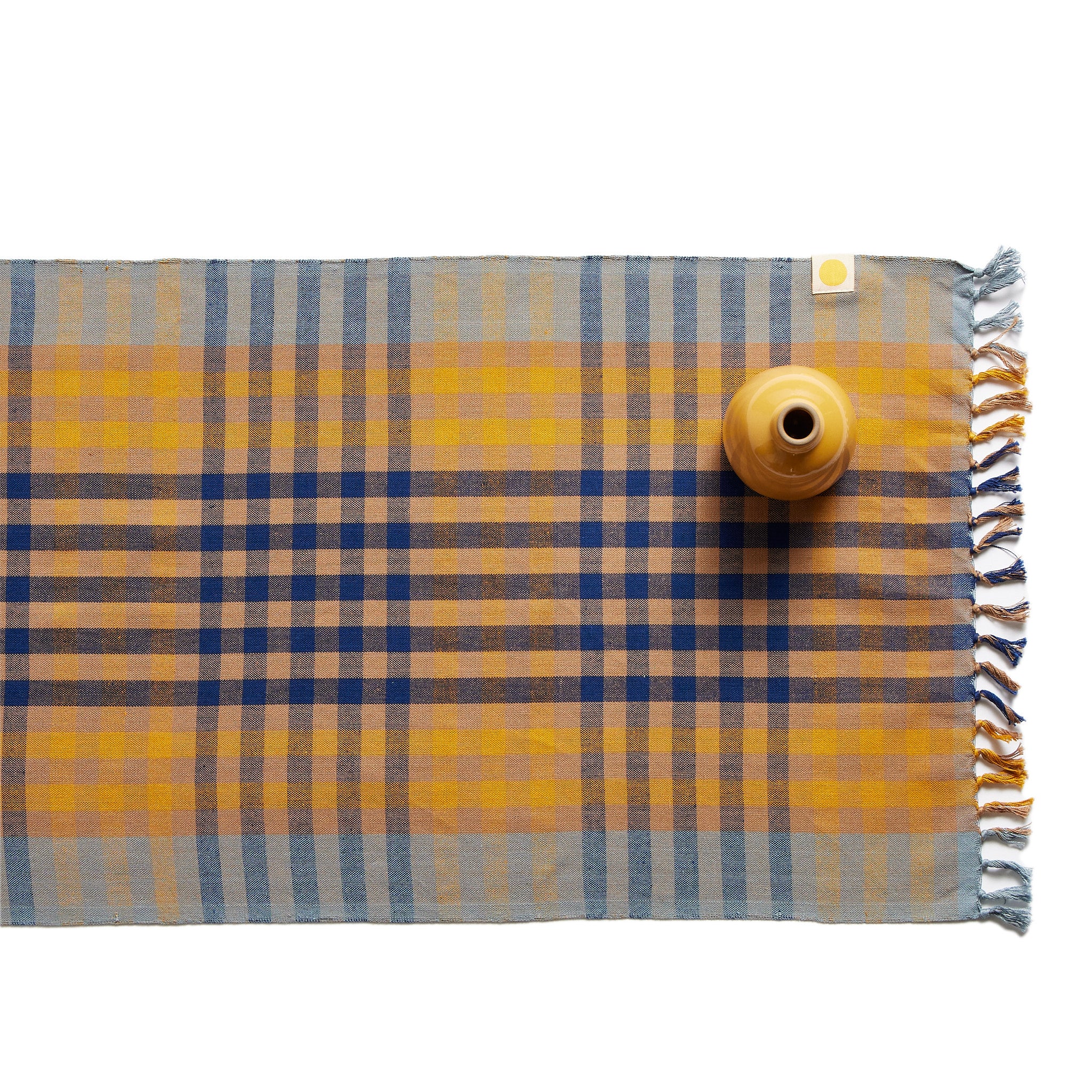 Covington Plaid Table Runner in Storm Zoom Image 1