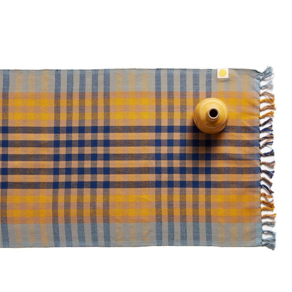 Covington Plaid Table Runner in Storm Image 1