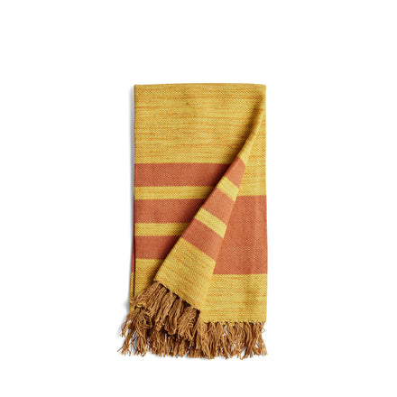 Gray Plaid and Mustard Yellow Tea Towels