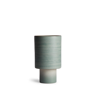 Stack Small Table Lamp in Oat and Penny Green