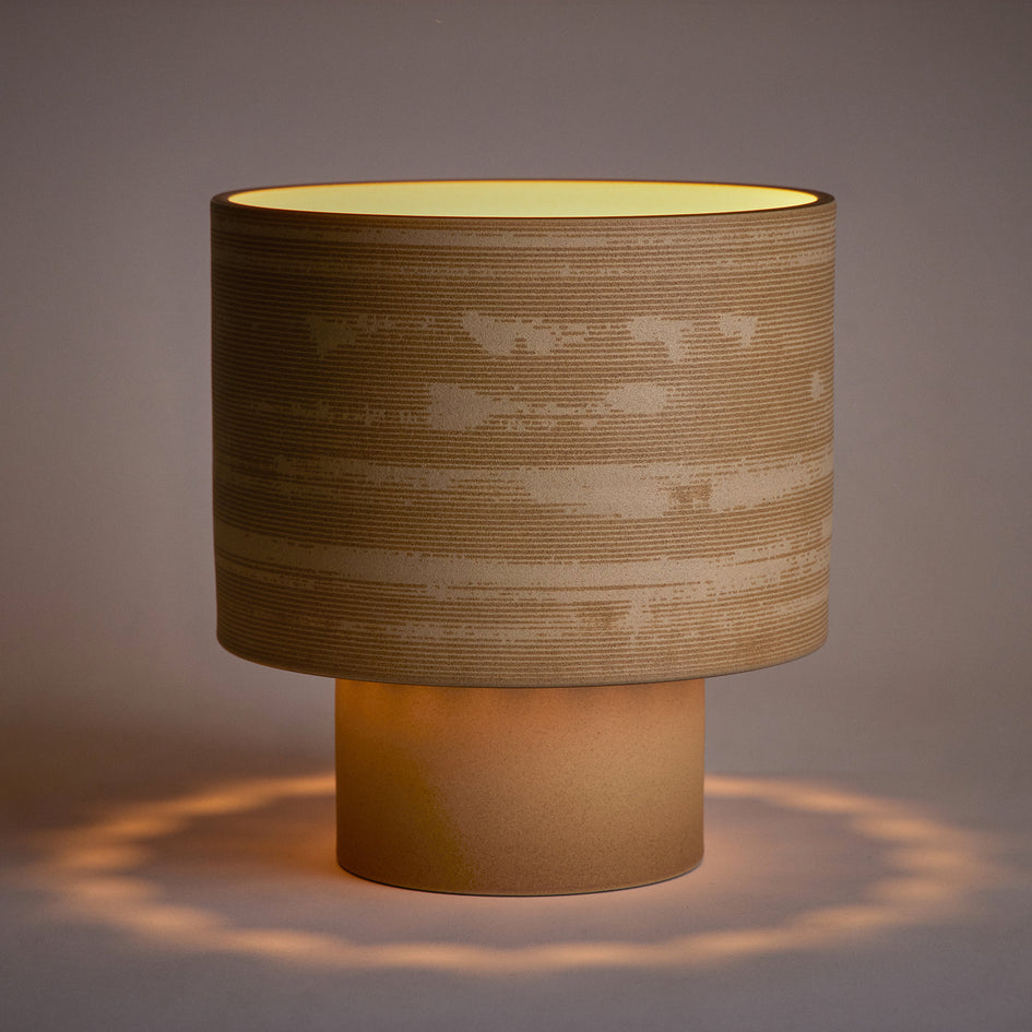 Stack Wide Table Lamp in Hickory and Barley Image 3