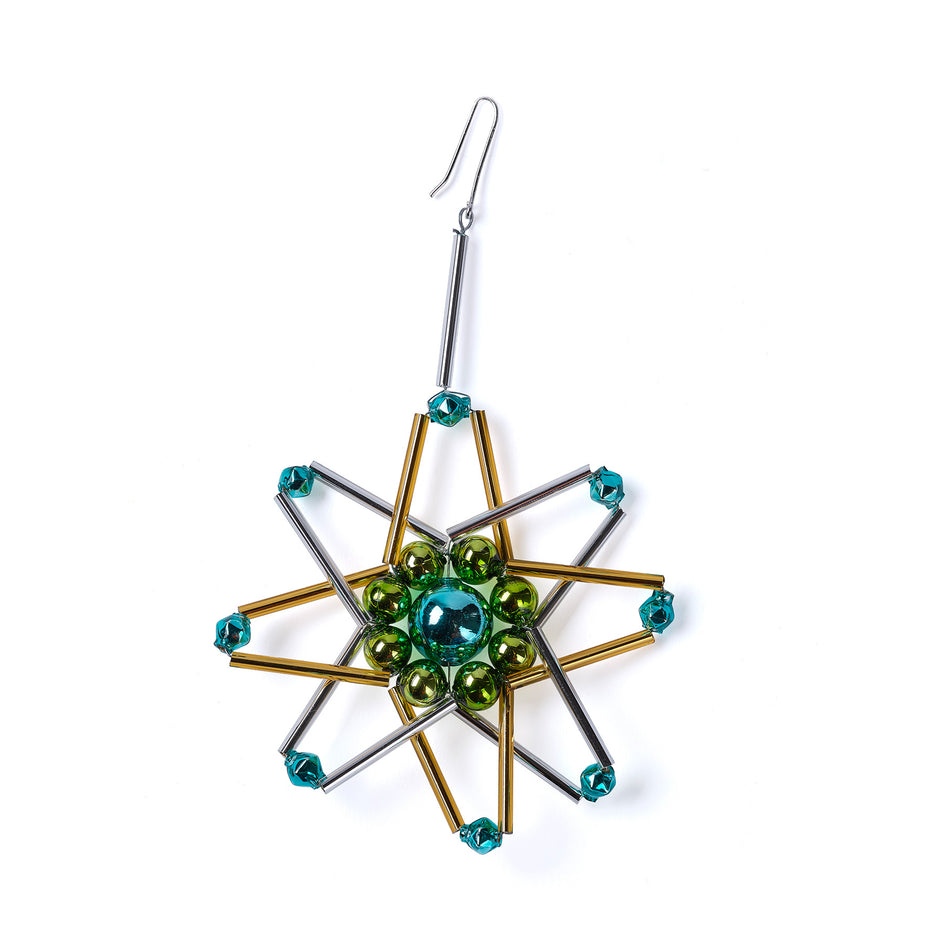 Star Ornament in Gold/Silver/Green/Blue Image 1