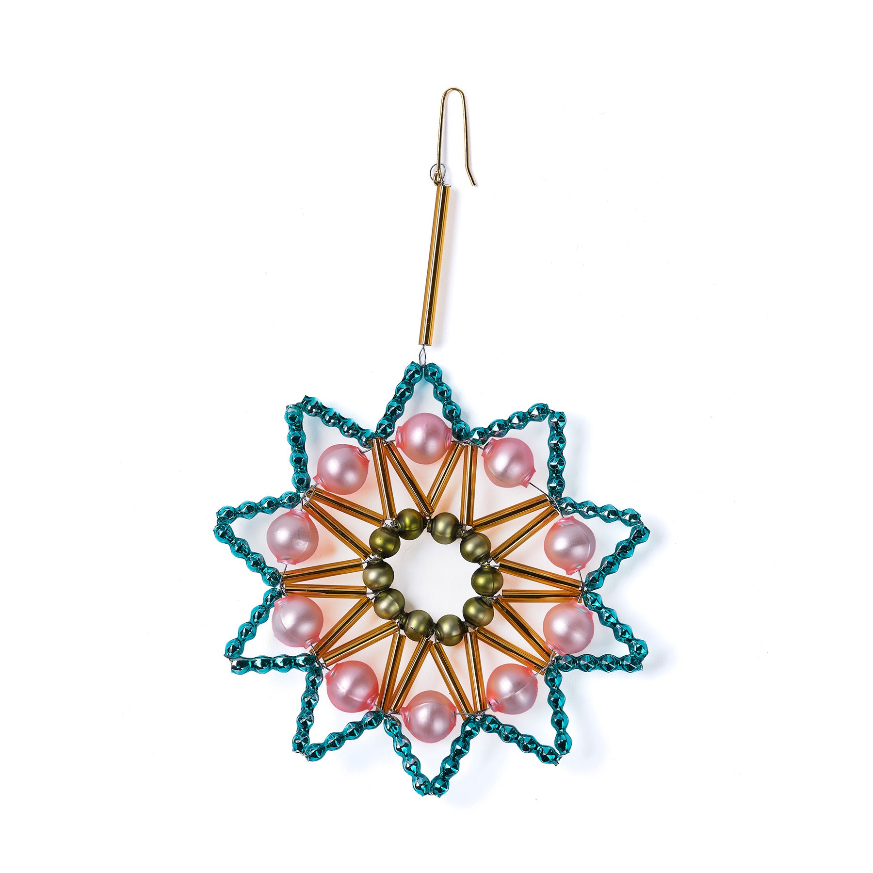 Star Ornament in Blue/Gold/Pink/Green Zoom Image 1