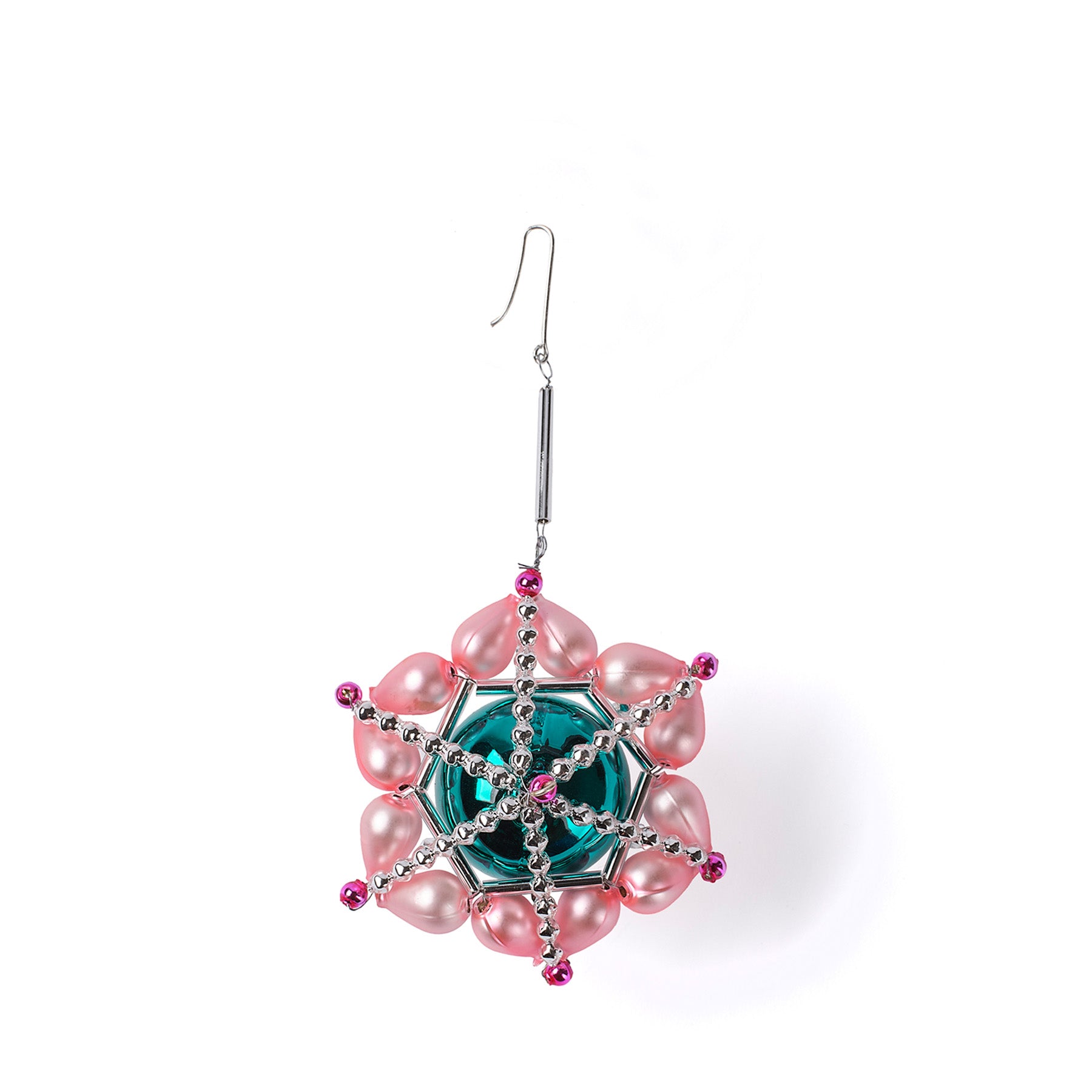 Large Star Ornament in Pink/Silver/Blue Zoom Image 1