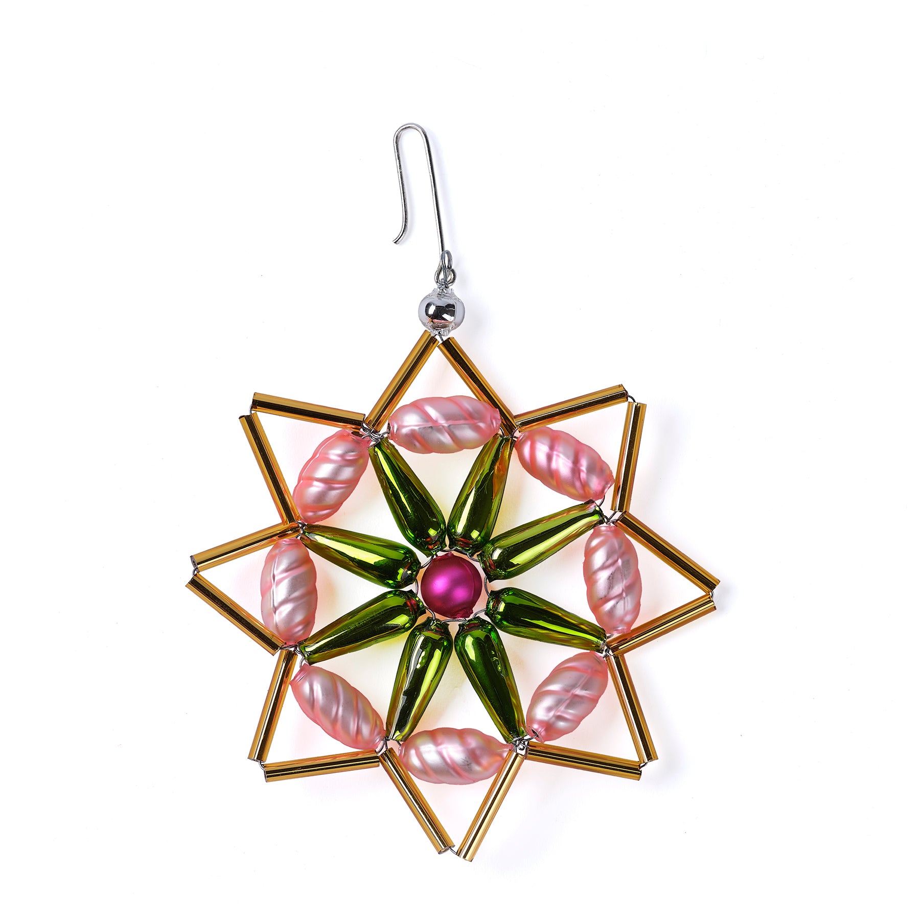 Star Ornament in Gold/Pink/Green Zoom Image 1