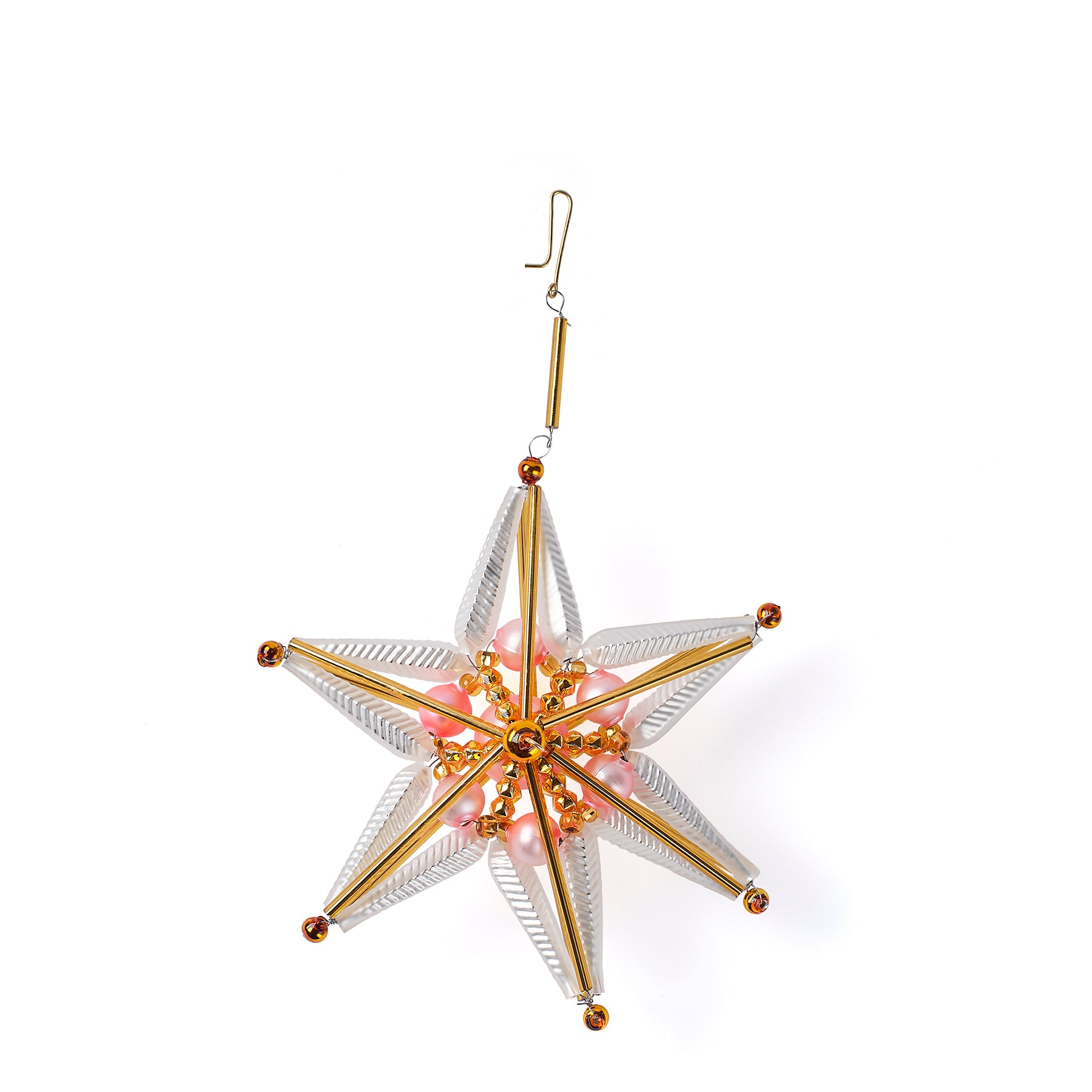 Large Star Ornament in Gold/Pink Zoom Image 1