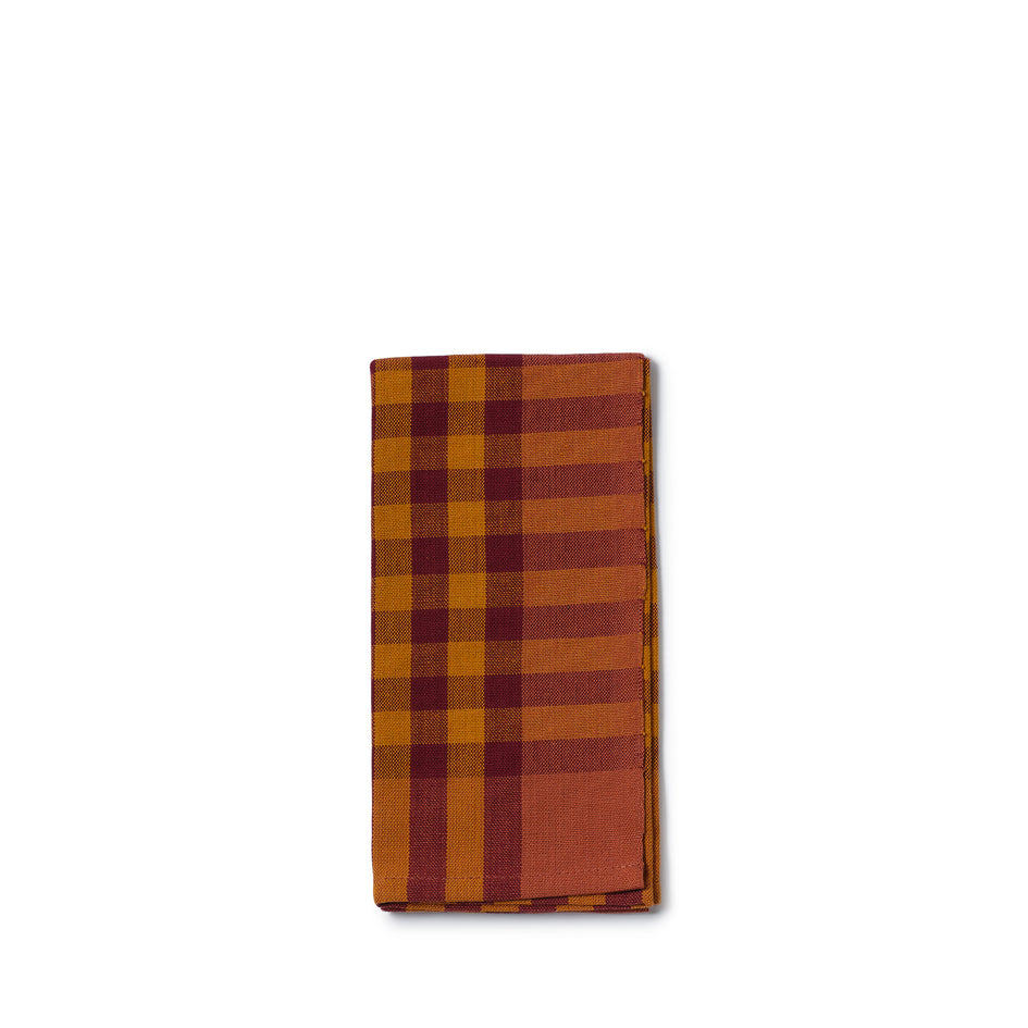 Grid Napkin in Cranberry (Set of 2) Image 1