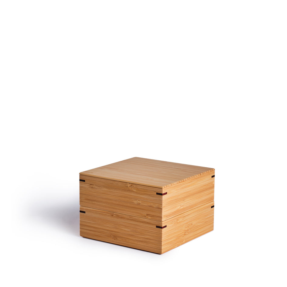 Small Two-Tiered Square Lunch Box Image 1