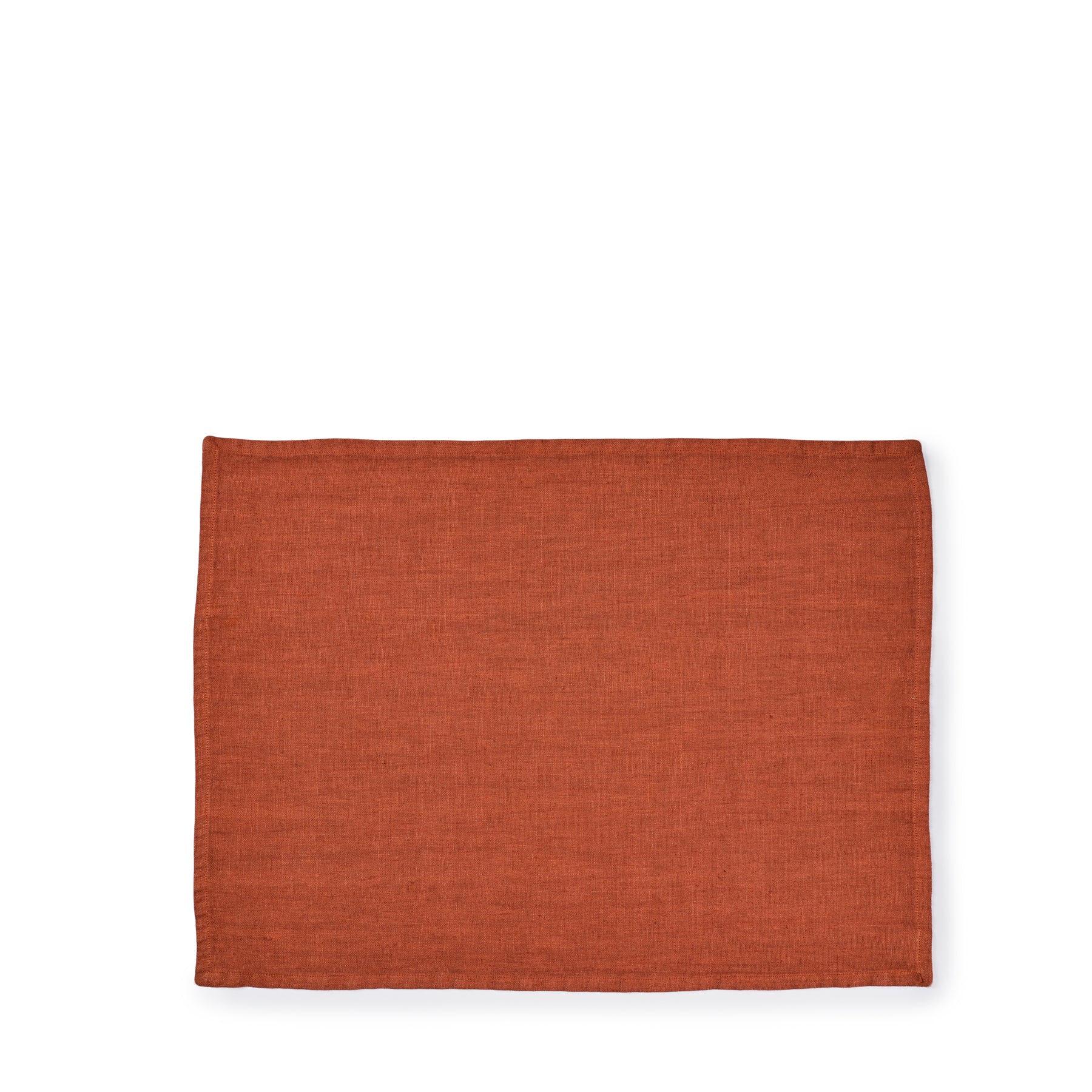 Tela Linen Placemat in Coccio Brown (Set of 4) Zoom Image 1