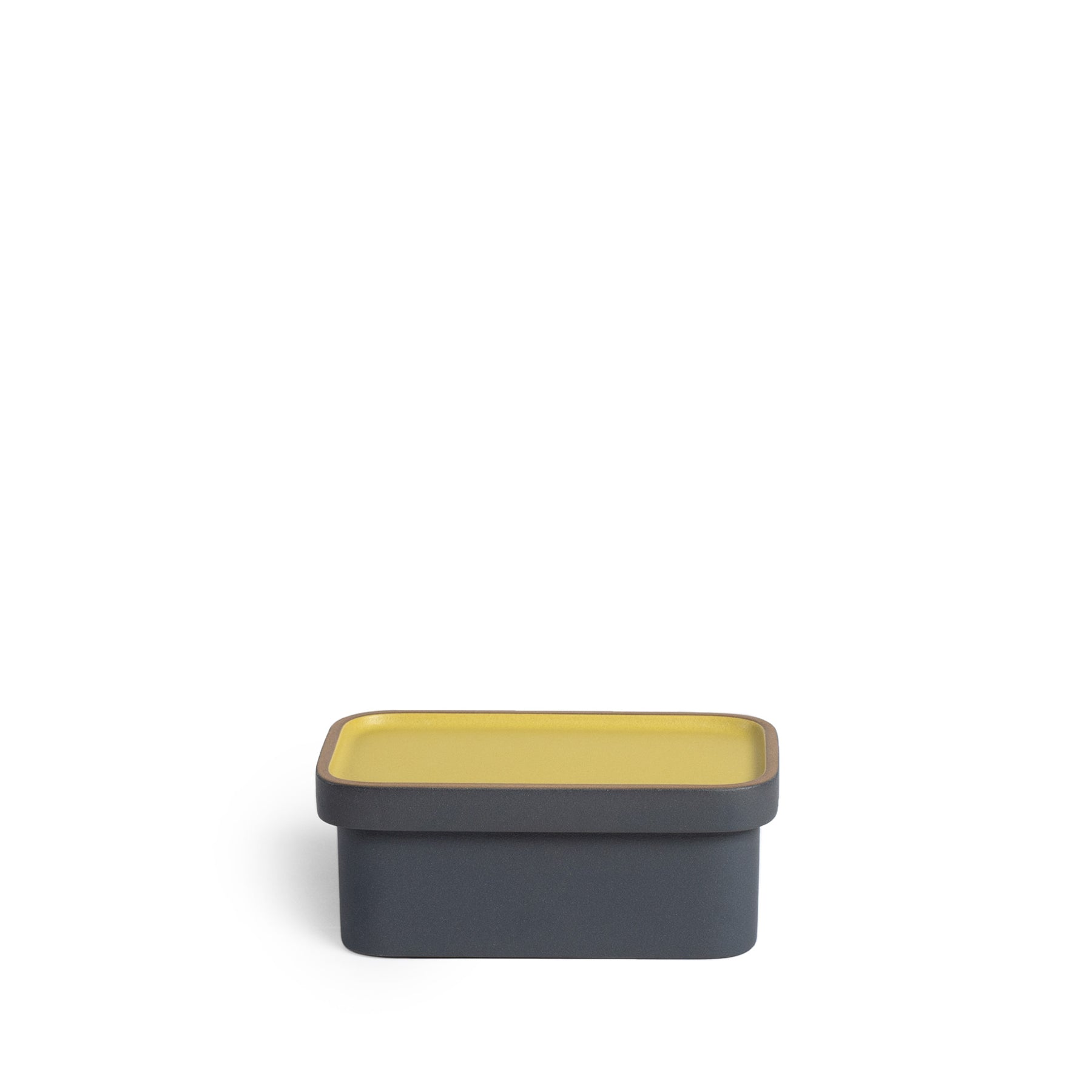 Butter Dish in Ochre and Indigo Zoom Image 1