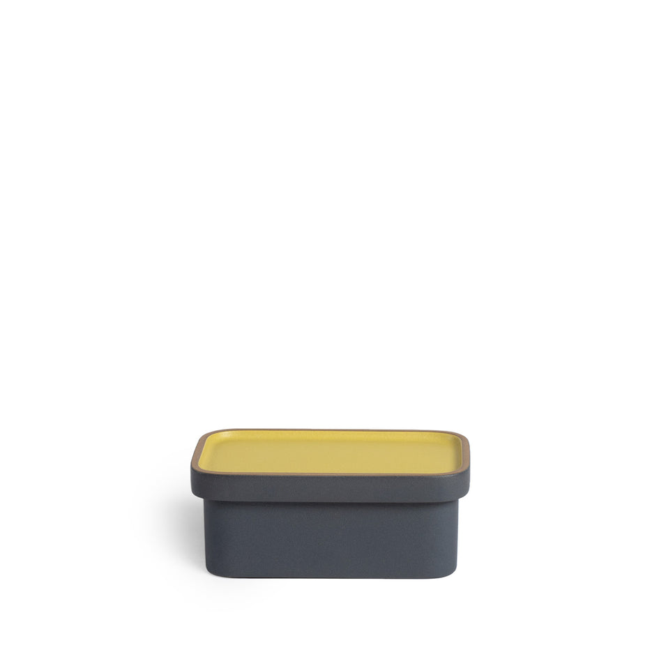 Butter Dish in Ochre and Indigo Image 1