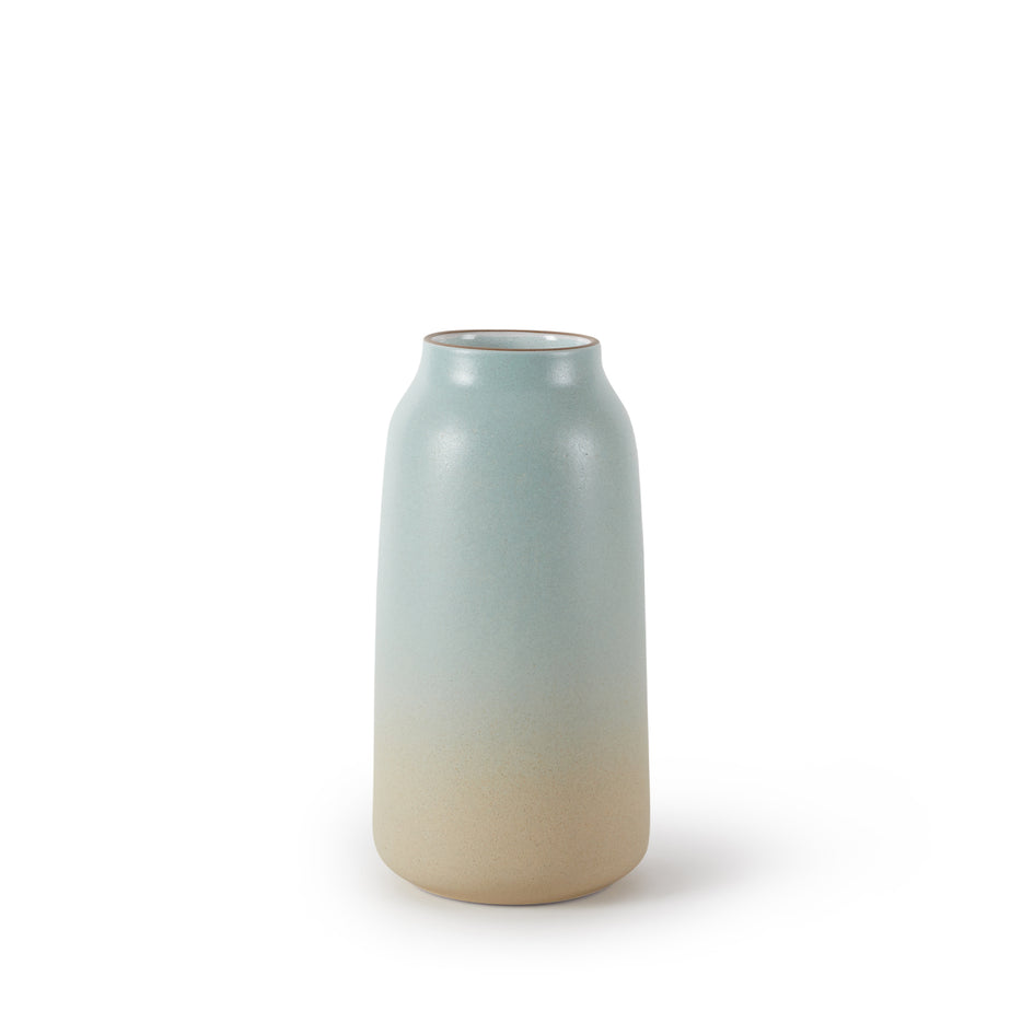 Tall Vase in Aqua and Barley Image 1