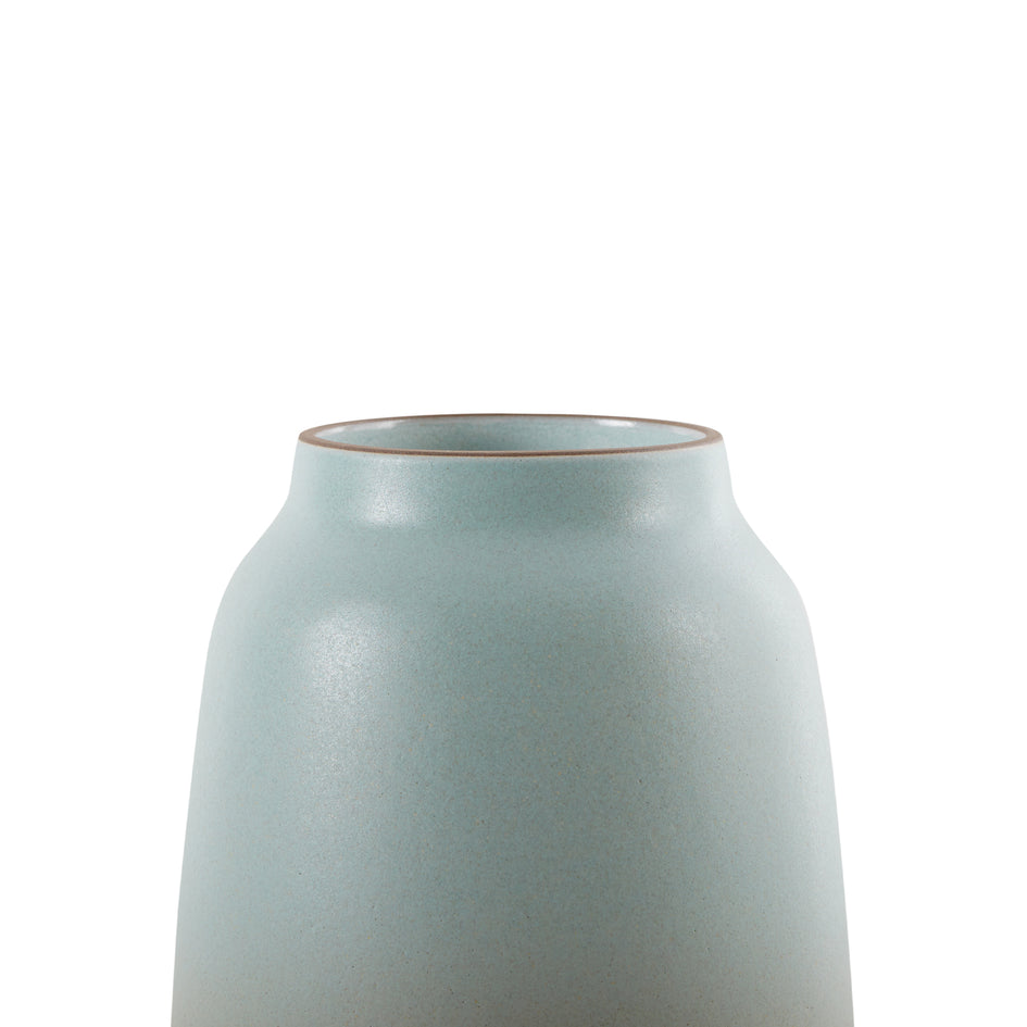 Wide Vase in Aqua and Barley Image 3