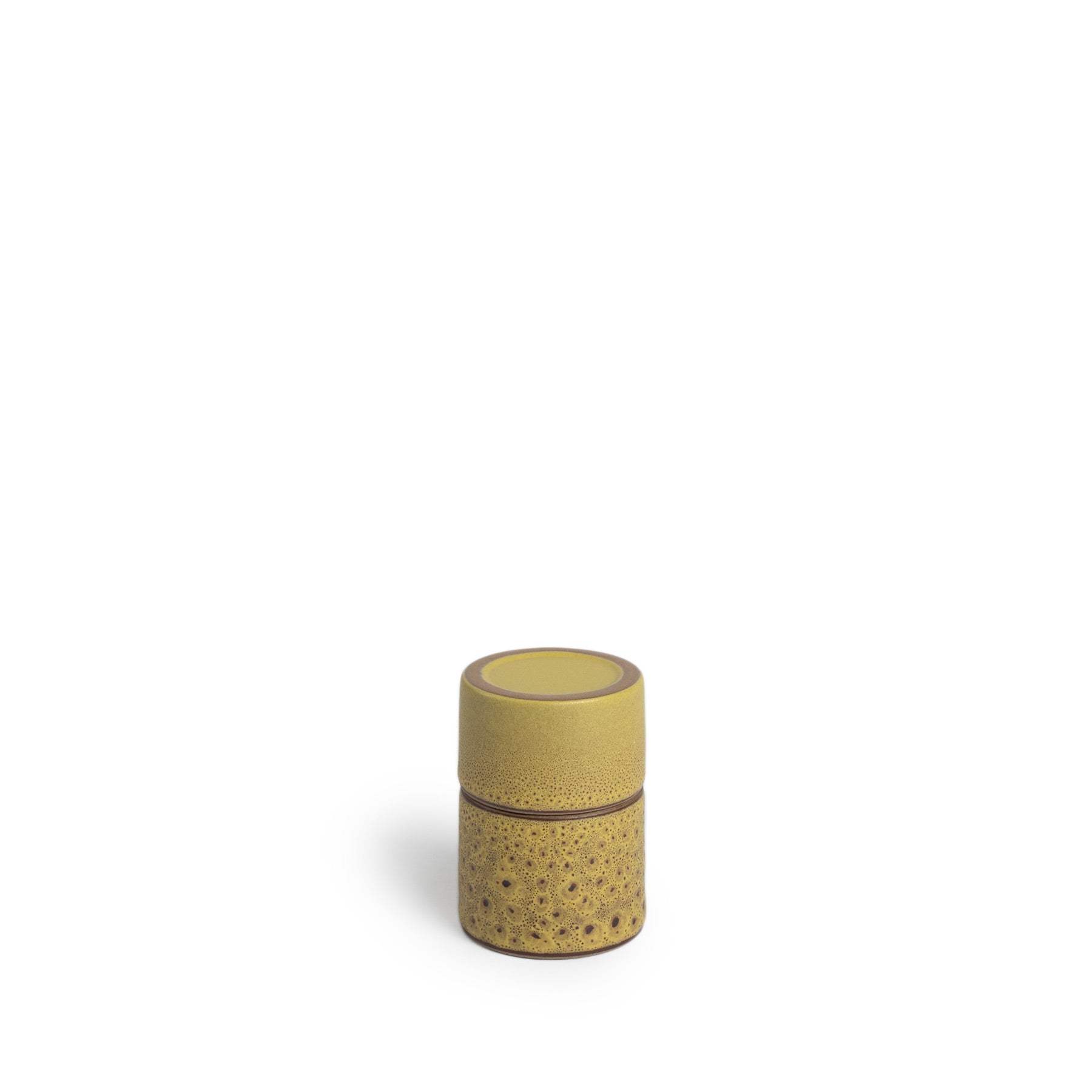 Matchstick Holder in Ochre and Matte Brown Zoom Image 1