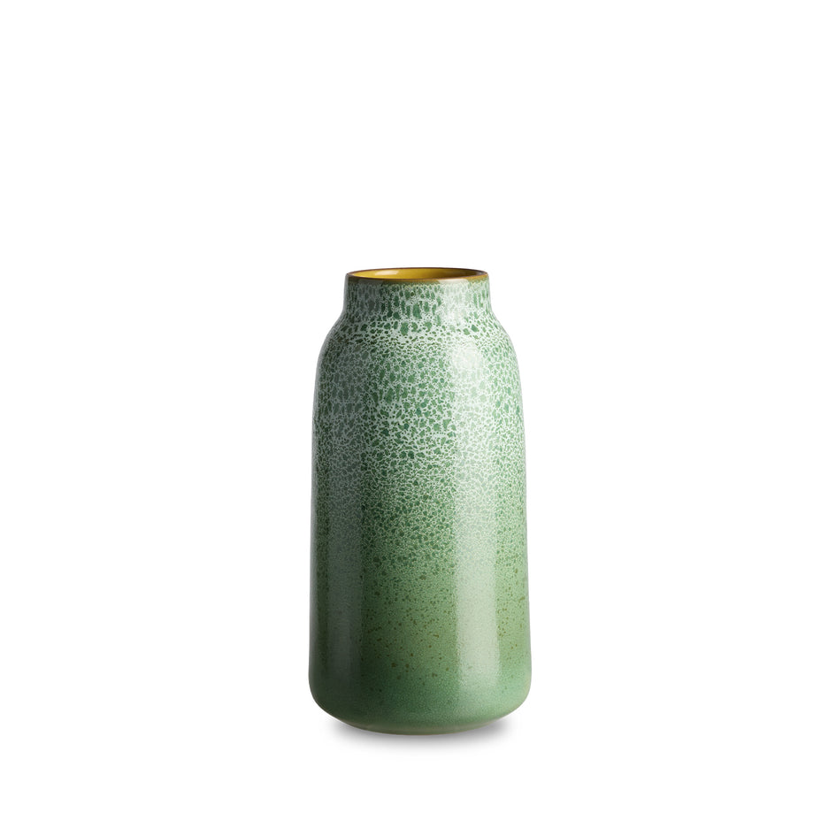 Tall Vase in Opaque White and Green Agate Image 1