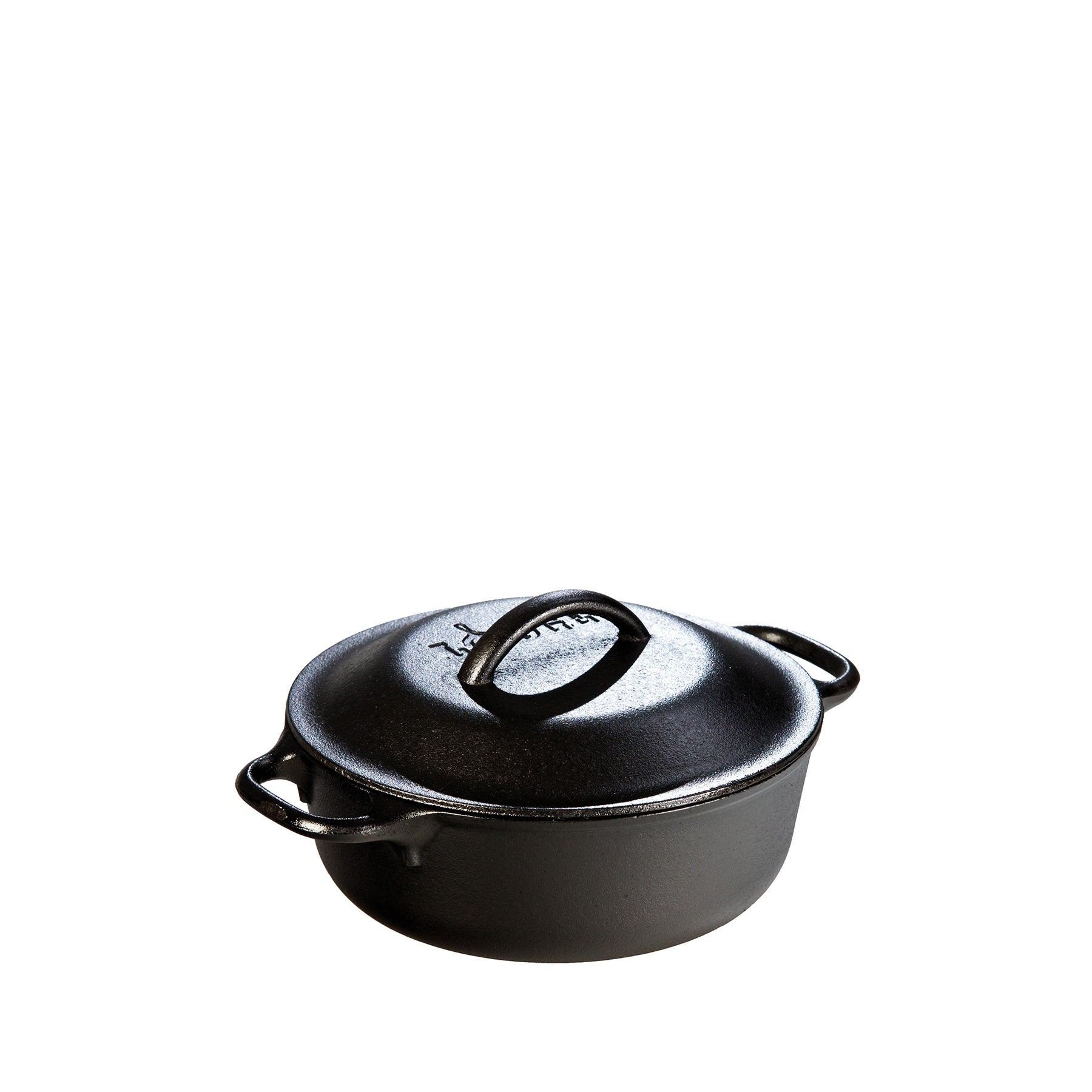 Lodge 2 Quart Cast Iron Dutch Oven. Pre-seasoned Pot with Lid for Cooking